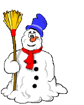 Snowman raising his hat
